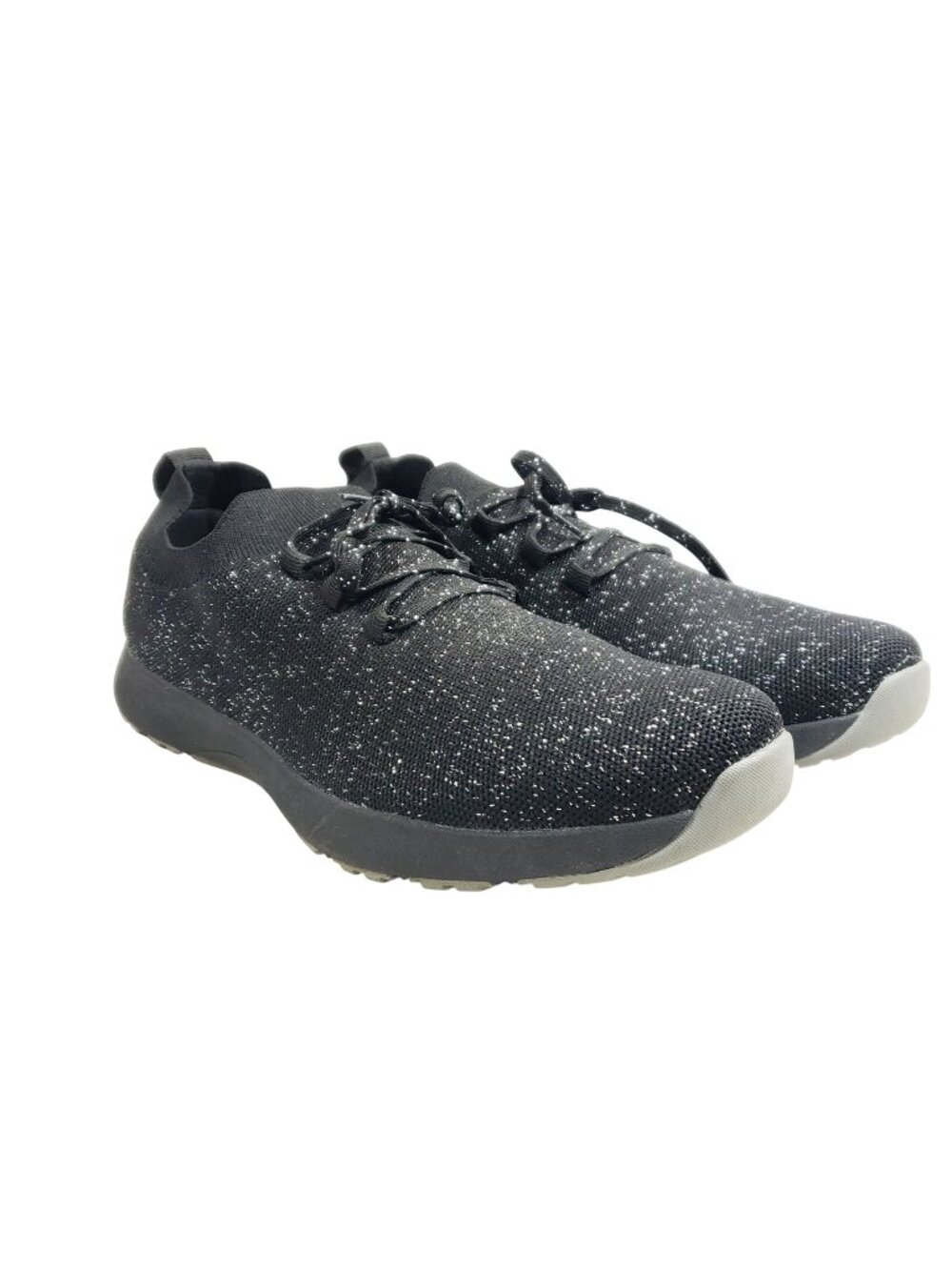 Alegria TRAQ Qwik Black Glitter Lace-Up Sneakers Womens Size 12